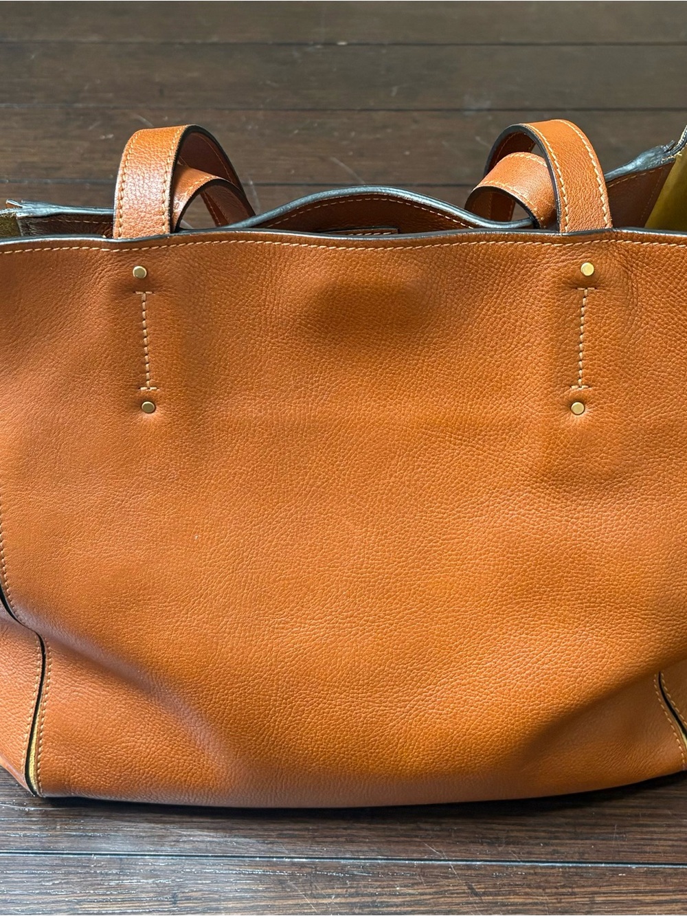 Chloé Milo Cognac Brown Leather Shoulder Tote - Picture 8 of 14